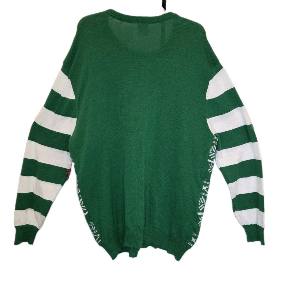 Peanuts Snoopy Mens XXL Green Just Chillin Christmas Holiday Sweater NWT 2XL - Picture 6 of 12